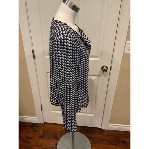 Armani Collezioni Blue & White Plaid Tweed Jacket, Size 8 - Picture 3 of 6